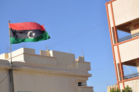 Libyan flag flies in Benghazi