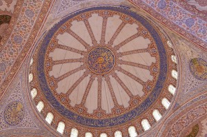 Inside Sultan Ahmed mosque; Natural light
