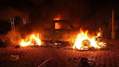 Benghazi consulate attack / Image source: occupycorporatism.com