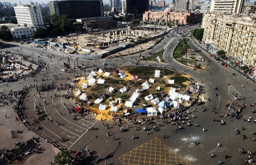 Protesters at Tahrir / Image source: yourmiddleeast.com
