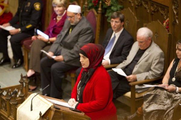 Two Muslim women bridge faiths in Newtown vigil