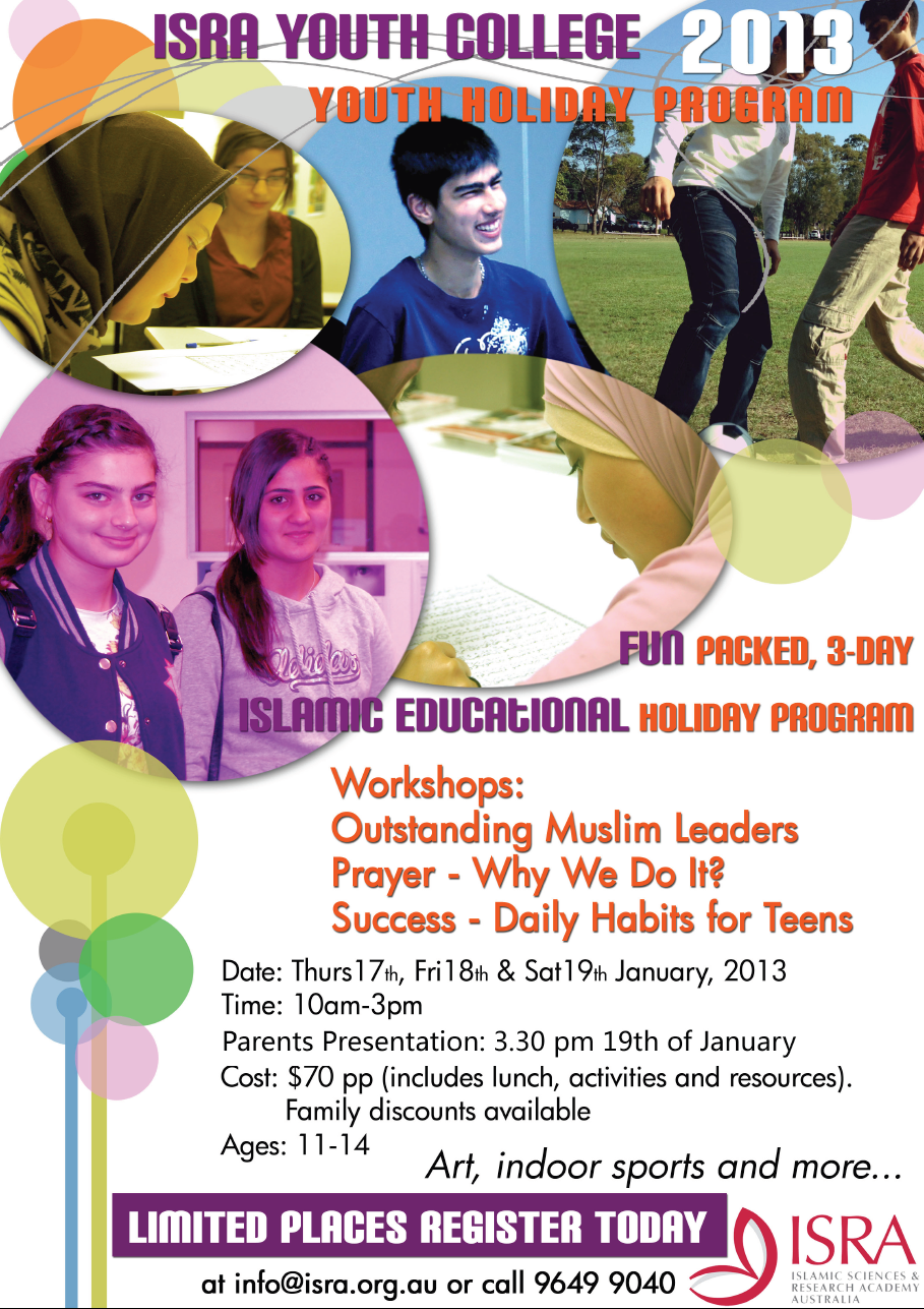 ISRA Youth Holiday Program 2013