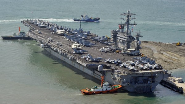 USS Nimitz aircraft carrier moves into Red Sea