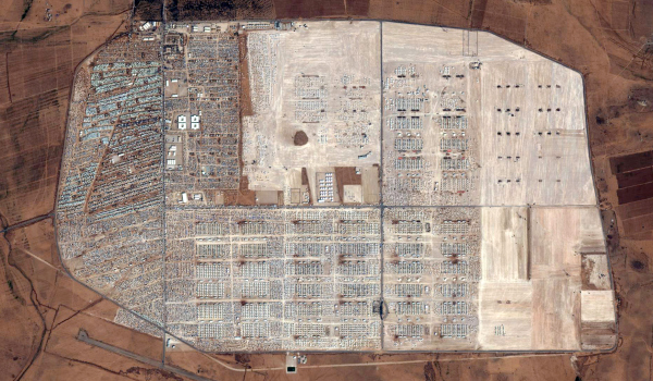 Satellite Image of the Expansion of the Zaatari Refugee Camp, Jordan