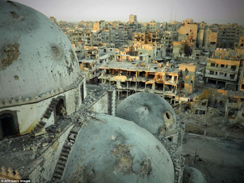 Destruction in Homs / Image source: filipspagnoli.wordpress.com via Google