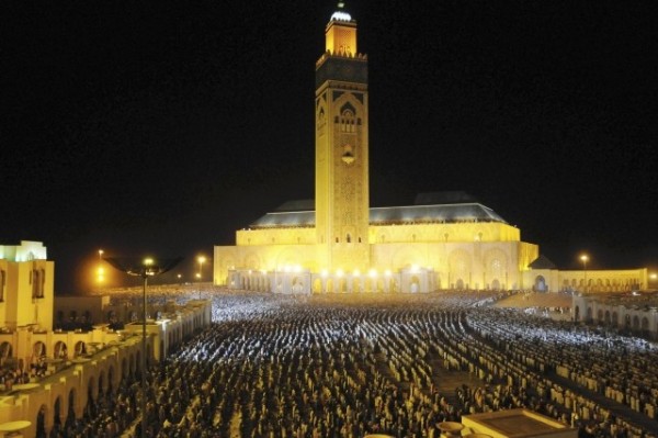 Morocco’s Hassan II Mosque in Ramadan.