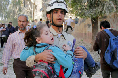 Children among bombardment victims in Syria
