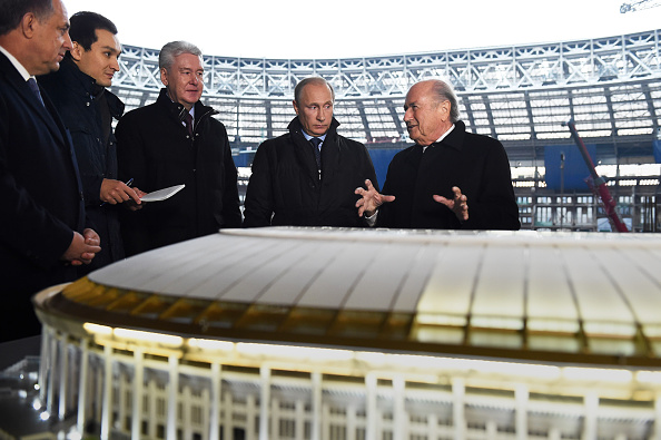 Vladimir Putin And FIFA President Josef S. Blatter In On The 2018 The 2018 FIFA World Cup Russia Venue