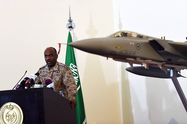 Saudi Brig. Gen. Ahmed Asiri speaks to the media. Photo: Agence France-Presse/Getty Images 