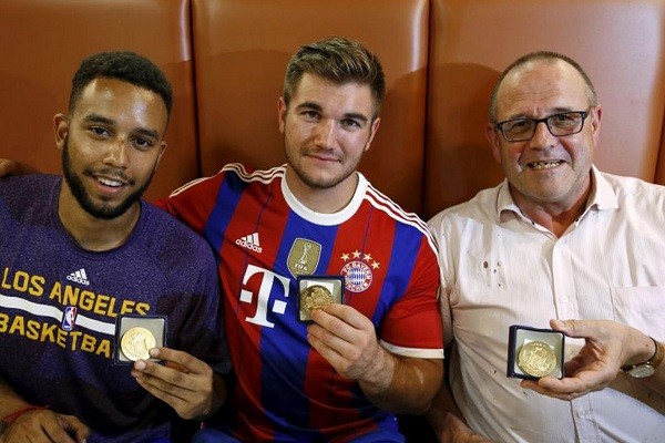Three American who helped subdue the attacker have been hailed as heroes. Anthony Sadler, from Pittsburg, California, Aleck Sharlatos from Roseburg, Oregon, and Briton Chris Norman / Photo credit: Reuters
