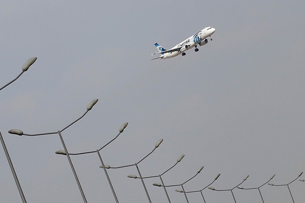 An EgyptAir plane lands at Cairo Airport in Egypt May 19, 2016. REUTERS/Amr Abdallah Dalsh