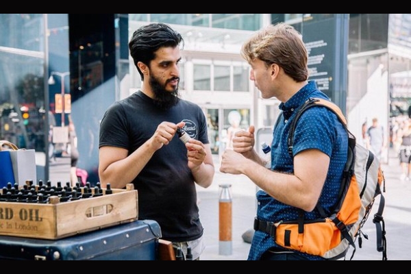 Abrar Mirza's London Beard Company reaches beyond the Muslim community. Image source: The Guardian